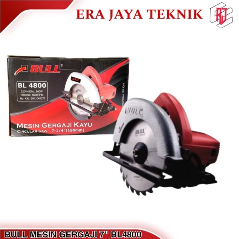 BULL BL4800 Mesin Gergaji Kayu 7" Elektrik Circular Saw