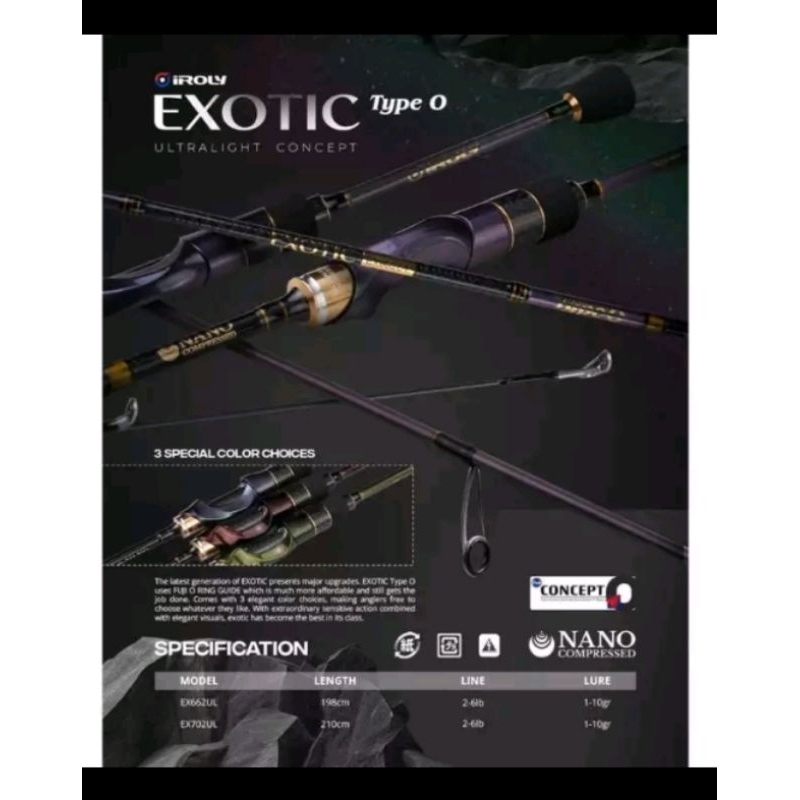 Joran UL Iroly Exotic Fuji BC Spining