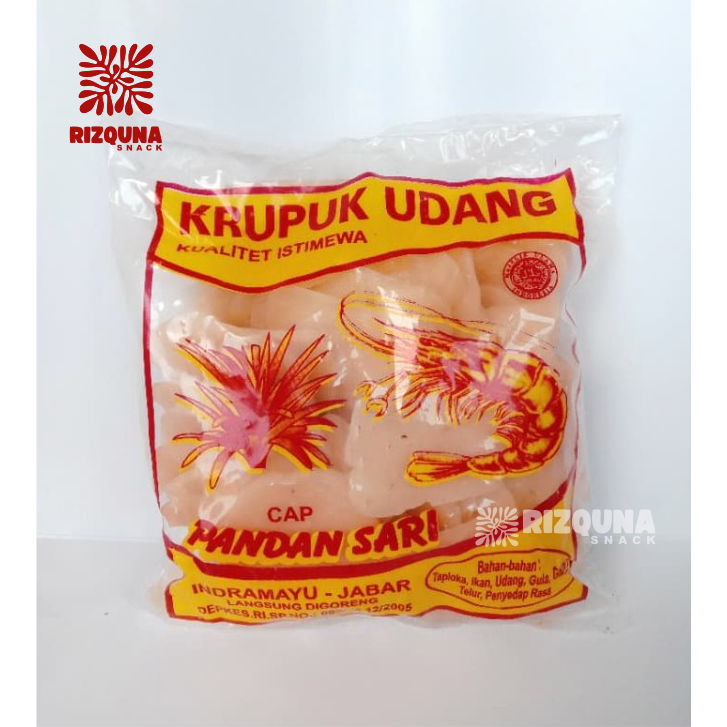 

Kerupuk Udang Mentah Cap Pandan Sari 250 Gram