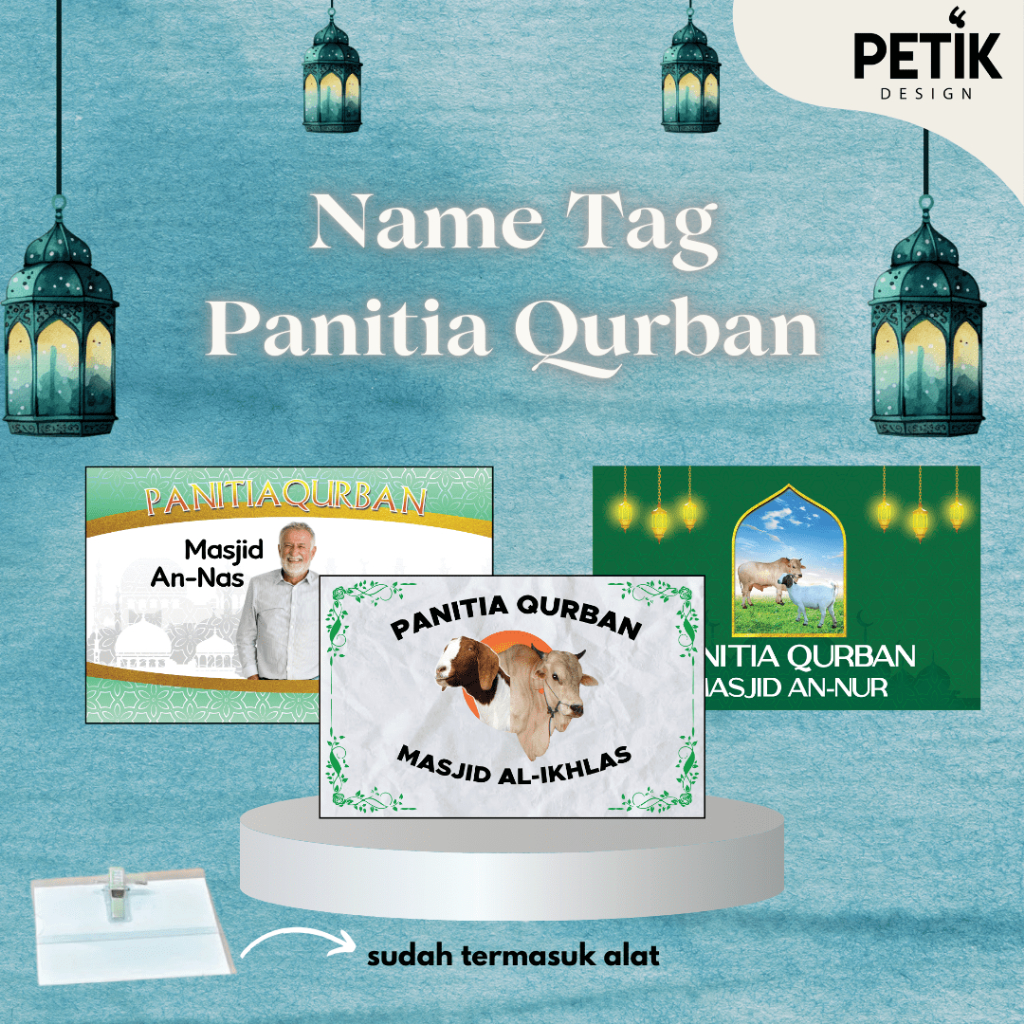 

Paket Name Tag Tanda Pengenal Panitia Qurban Idul Adha