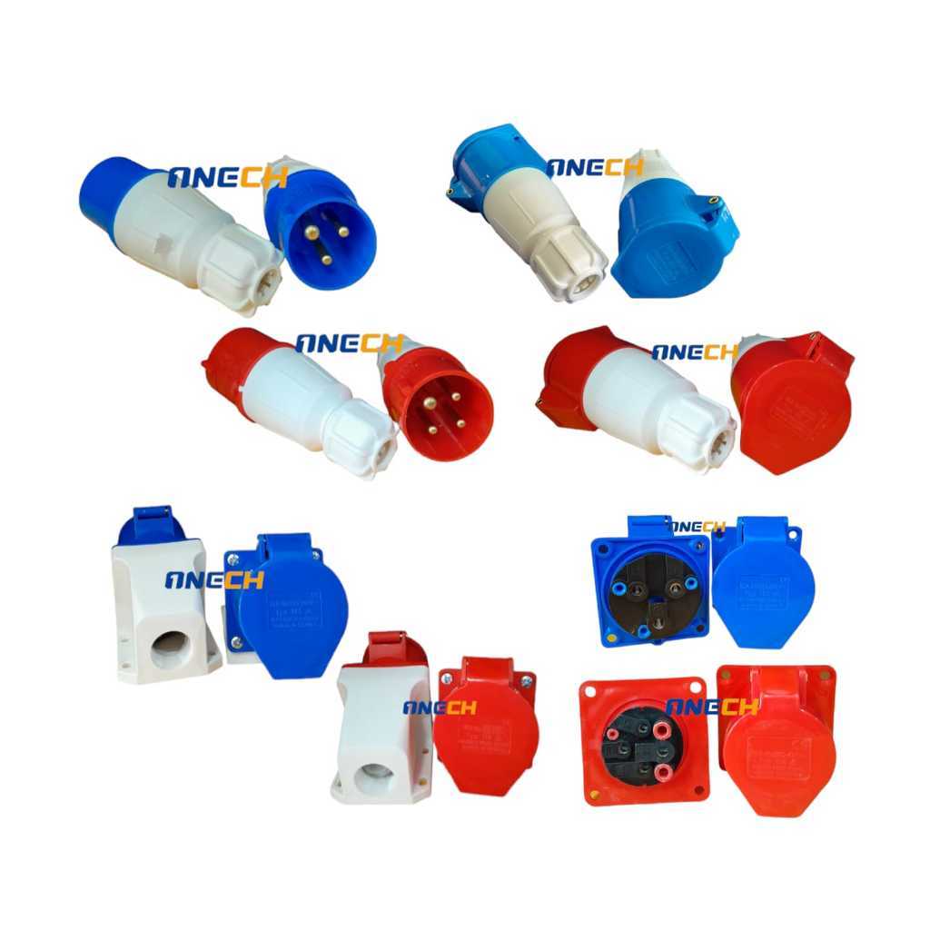 Soket Plug Mounting 16A-32A 5pin/ Industrial Plug / Surface Mounting Wall Soket/ Stop Kontak Panel S