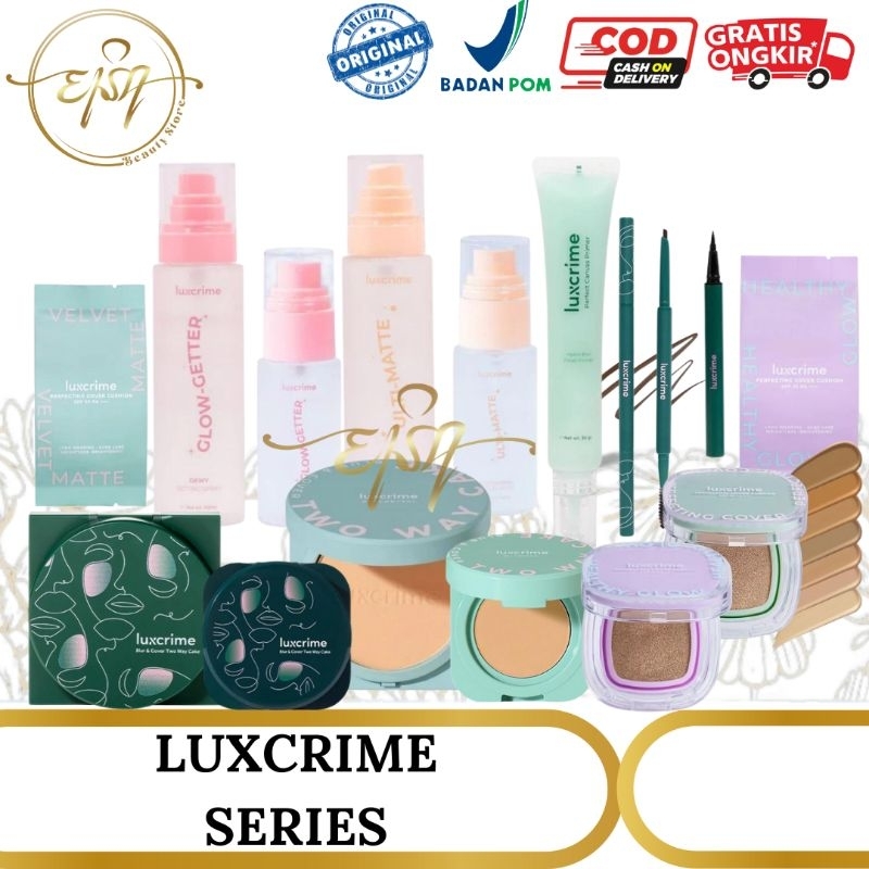 luxcrime all produk / luxcrime eyeliner/ luxcrime twc/ luxcrime setting spray/ luxcrime cushion