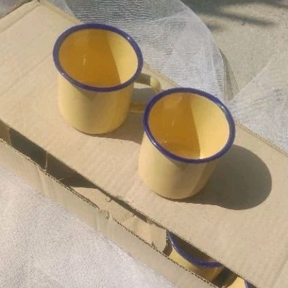 Mug Cangkir Enamel Polos 7cm Grosir Murah
