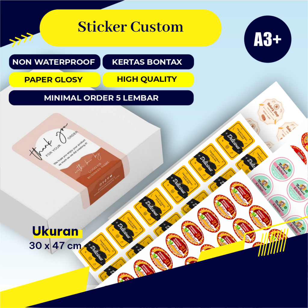 

LABEL STICKER CUSTOM BONTAX A3+