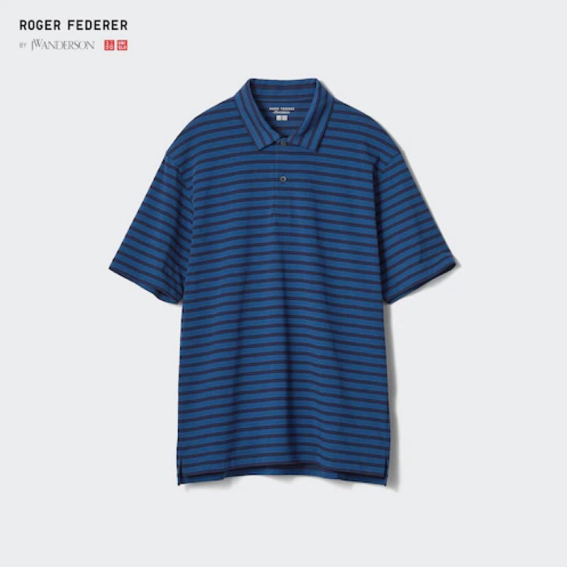 UNIQLO Men JWA Polo Shirt Kaos AIRism Pria Roger Federer Lengan Pendek