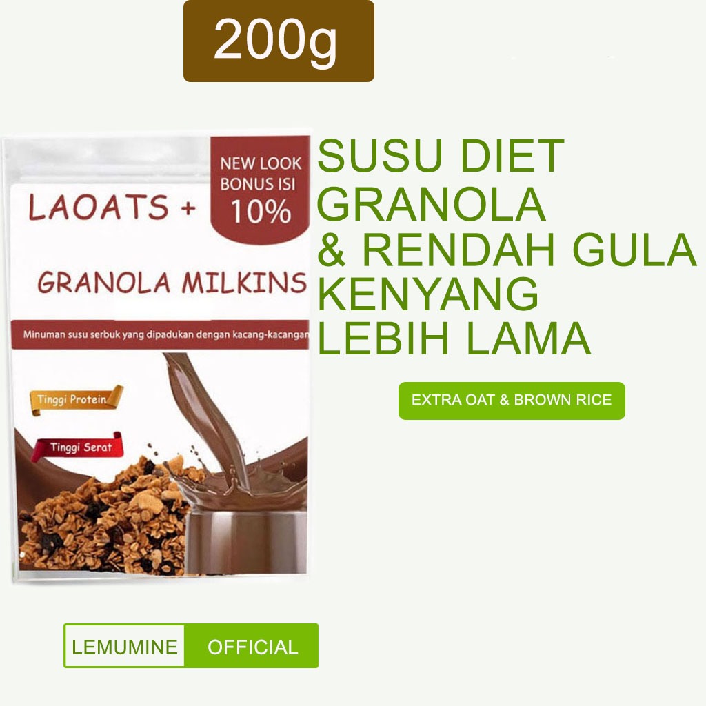 

Minuman diet pelangsing badan penurun berat badan granola diet meal replacememt susu diet pengganti makan Laoats