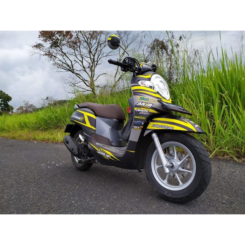 STICKER DECAL FULL MOTOR BODY SCOOPY 2018-2020 DESAIN VARIASI KEREN BEBAS COSTUM