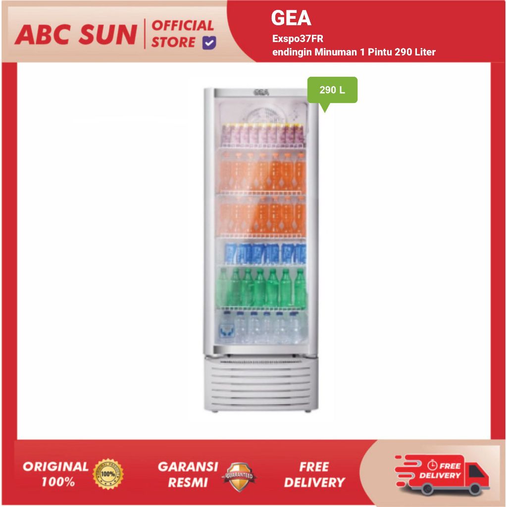 GEA Exspo37FR Pendingin Minuman 1 Pintu 290 Liter