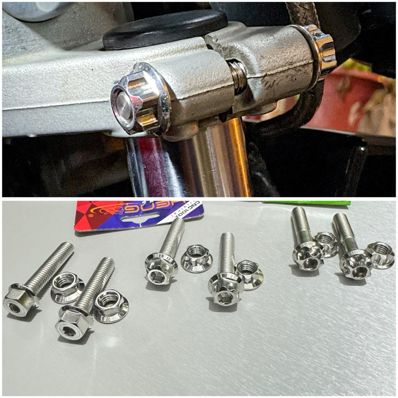BAUT SEGITIGA ATAS RX KING RXKING PROBOLT STAINLESS ORIGINAL THAILAND