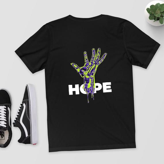 Local Brand Hope Baju atasan laki laki kaos gambar tangan dan tulisan hope kaos lokal brand kaos uni