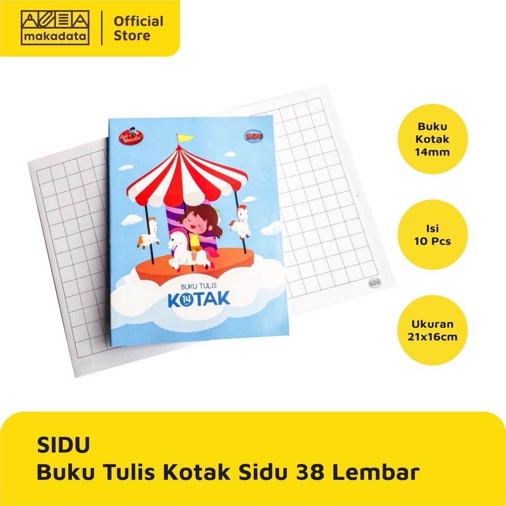 

❤️ Albani ❤️ SIDU Buku Tulis Kotak Besar - Buku Mandarin - 1 Pack Isi 10 Buku - 38 Lembar