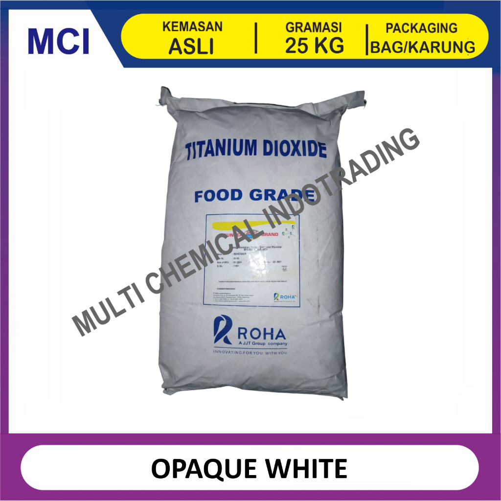 

PEMUTIH MAKANAN FOOD GRADE OPAQUE WHITE - 1 BAG 25 KG