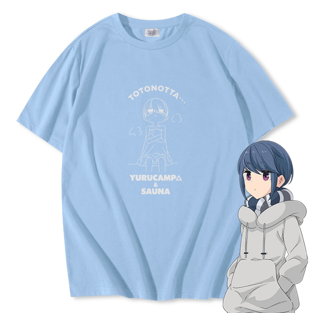 Kaos Yuru Camp△ Totonotta Anime Manga Otaku Sauna Yuru Camp△ Tshirt Premium Unisex