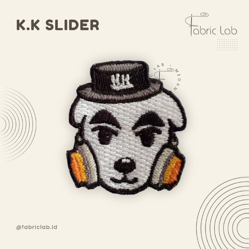 K.K Slider - Animal Crossing Patch Logo Bordir Embroidery High Quality