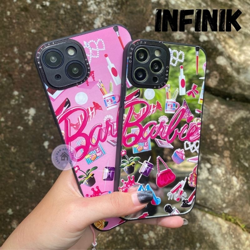 INFINIK || CASETIFY FASHIONABLE BARBIE PINK DAN FASHIONABLE MIRROR BARBIE FOR INFINIK SMART 7 NOTE 3