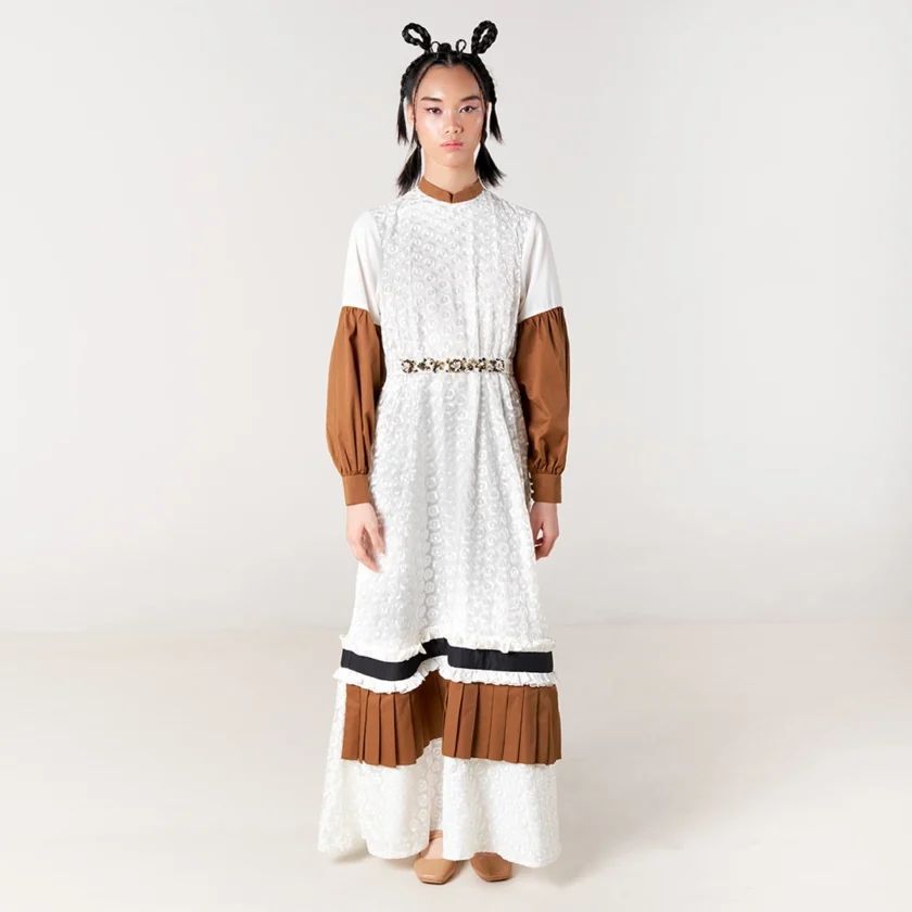 Jenna&Kaia - Latricia Dress Off White