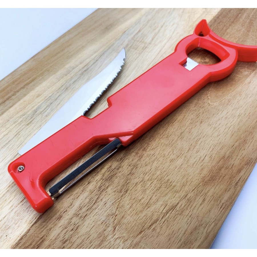 4in1 Peeler - Pisau Roti - Pembuka Botol - Kupasan Buah Bagian Busuk