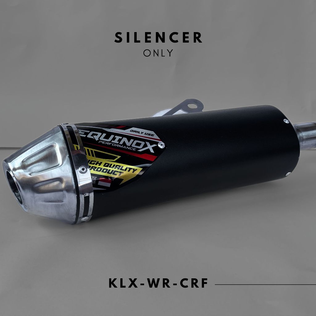 Equinox Slincer Silincer Silencer Knalpot Racing KLX S L BF DTracker 150 CRF 150L WR155 Inlet 38 & 5