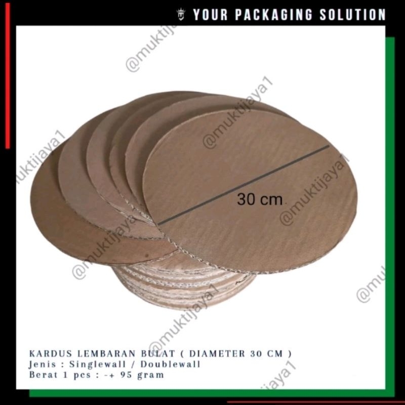 

0ALAS KUE DIAMETER 30cm • KARDUS KARTON LEMBARAN BENTUK LINGKARAN BULAT