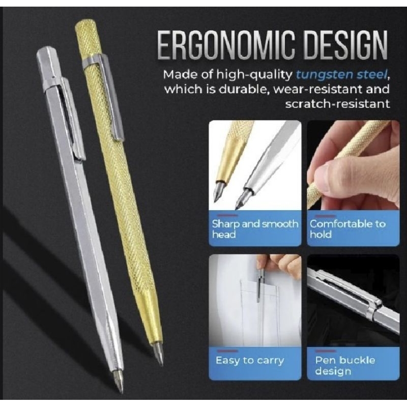 

Alat Pemotong/Ukir keramik kaca-akrilik-Megic Pen Metal Berlian-Supper Tajam pena ukir silver