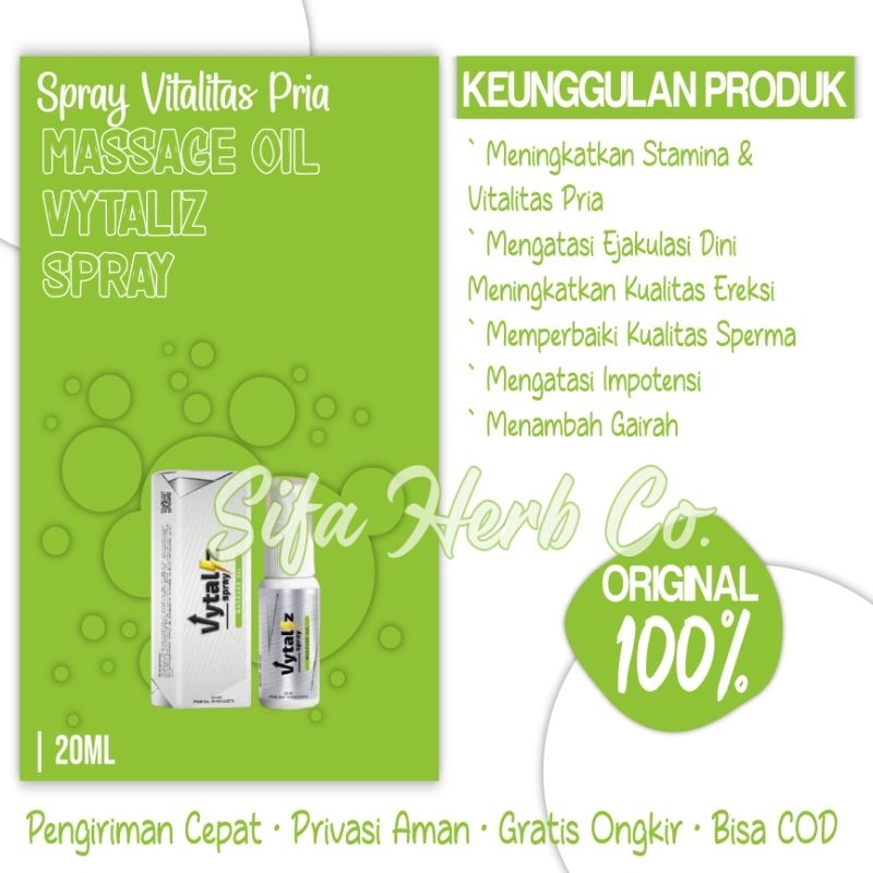 BEST SELLER!! VYTALIZ SPRAY MASSAGE OIL ORIGINAL (20ML)