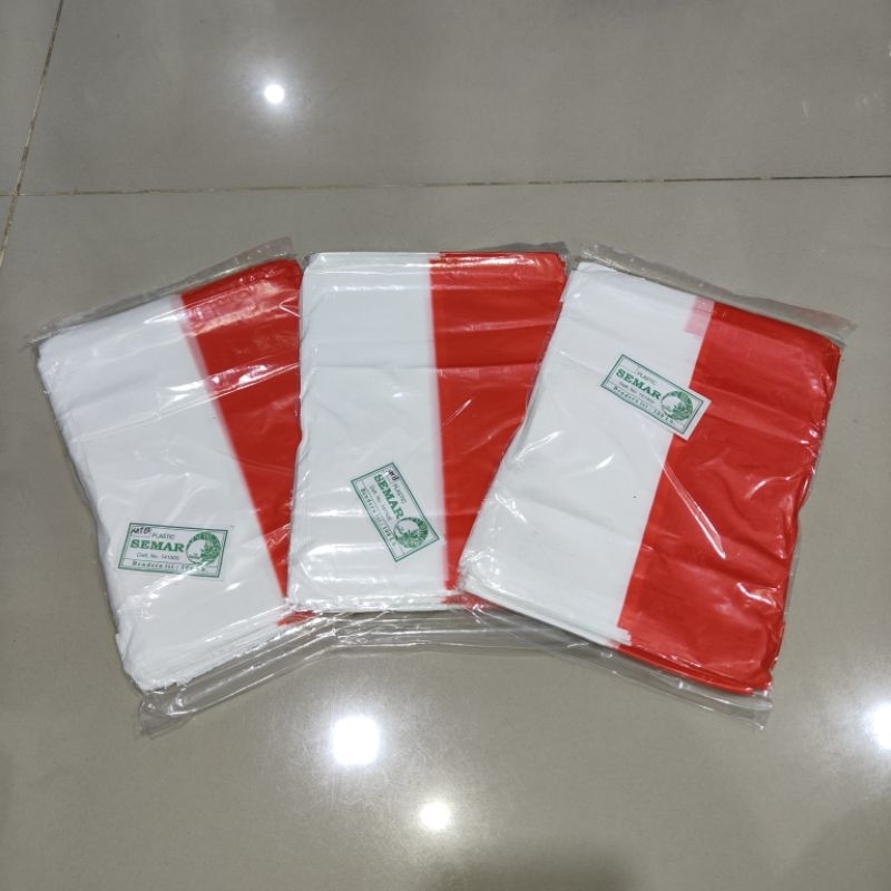 (isi 100pcs) Bendera plastik merah putih / bendera merah putih