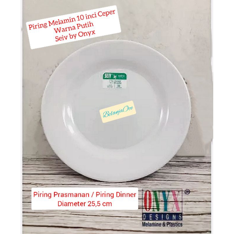 Piring Prasmanan Melamin Onyx 10 inch Ceper 1Lusin (12 Pcs)