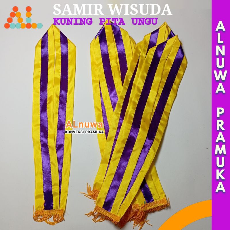 Samir Wisuda Kalung Wisuda Kuning List Pita Custom