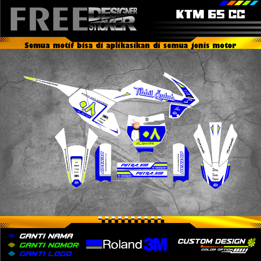 DECAL STIKER KTM 65 CC FREE REQUES CUSTOME
