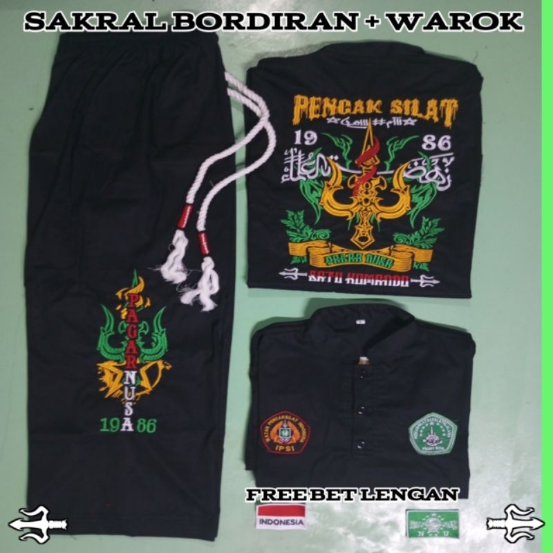 Sakral bordir warga pagar nusa motif baru + kolor tali warok