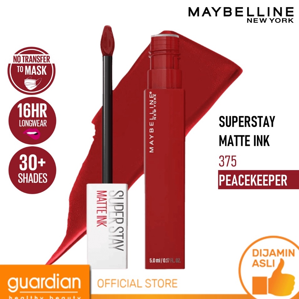 MAYBELLINE Superstay Matte Ink  375 Peacekeeper  d Lipstick Waterproof Transferproof
