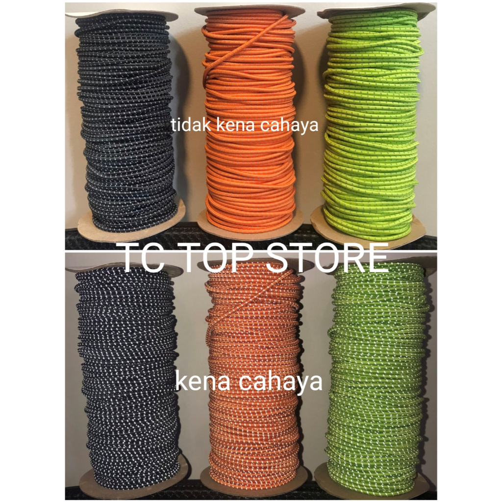 

Tali Karet Reflektif 3 mm (50 Mtr) / Tali Elastis 3mm / Tali String RB9