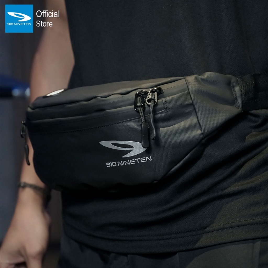 910 Nineten Tas Pinggang Lari RIMURU - HITAM