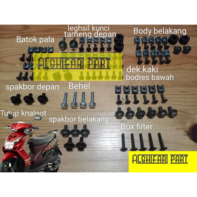 Baut body fullset Mio soul karbu/baut body fullset Mio soul karbu