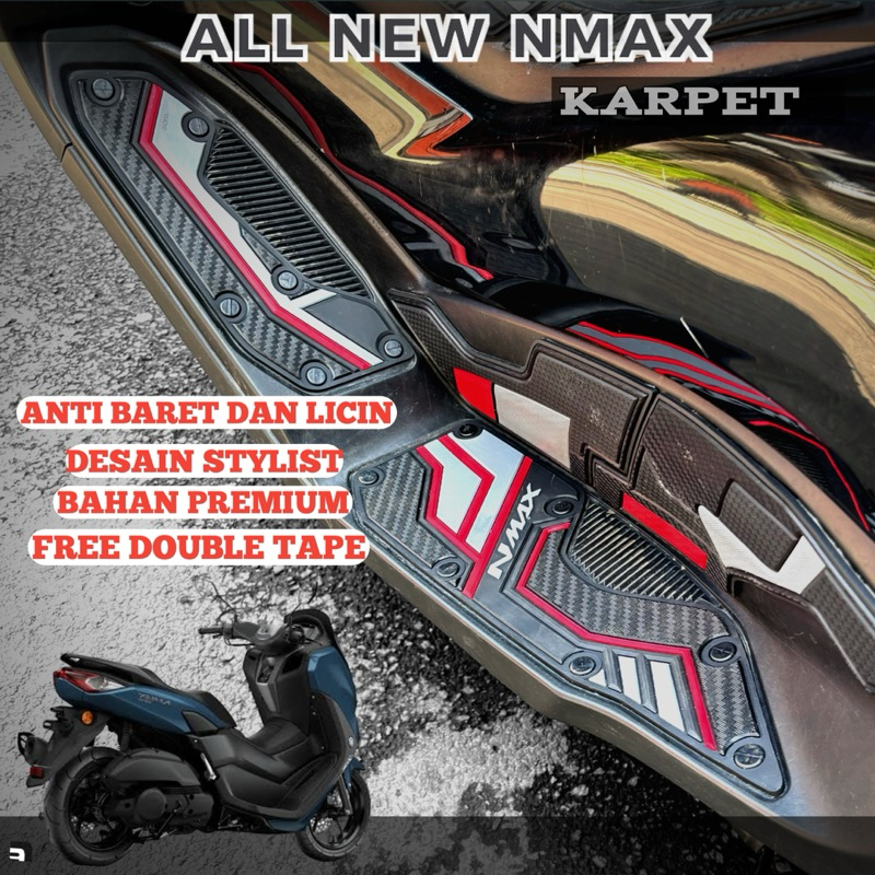 Karpet Nmax New Variasi Pijakan Kaki Aksesoris Motor Yamaha Bahan Karet