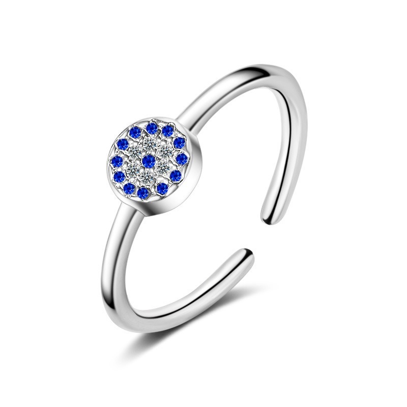 Cincin Permata Biru S925 Berlian Cincin Wanita Desain Asli Cincin Wanita Desain Asli