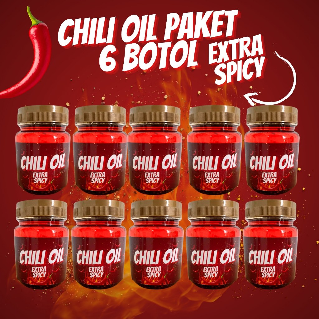 

Chili Oil Extra PedasPaket 10 Botol By Mie Jontor Ukuran 200 G