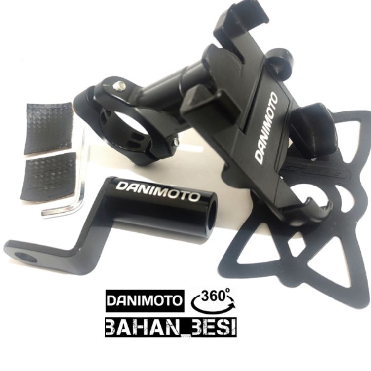 Holder HP Plus Breket Karet Spion Stang Motor Besi Vario Beat Scoopy Genio Mio Lexi Gear Nmax Aerox 