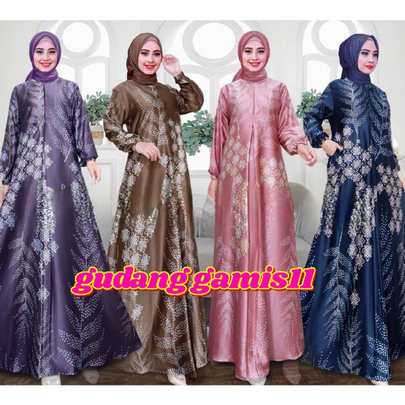 (COD)melia gamis-gamis silky premium-gamis wanita terbaru-gamis silky terbaru-gamis silky premium-ga