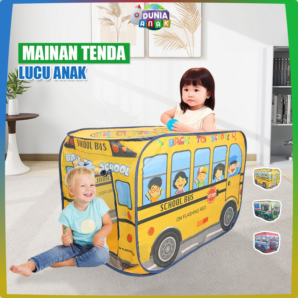 Mainan Tenda Bentuk Bus Kendaraan Lucu Anak / Playhouse Rumah Rumahan Anak Camping Anak / Tenda Mobi
