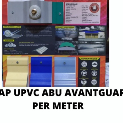 ATAP RUMAH / GENTENG UPVC ABU AVANTGUARD PER METER