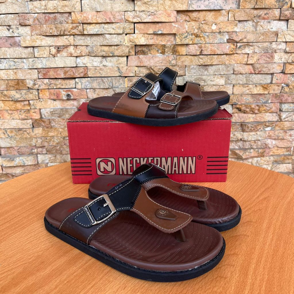 Sandal Pria Anak Balita TK SD Slop Slide SlipOn Jepit Kulit Neckermann Original Junior  Size 32-36