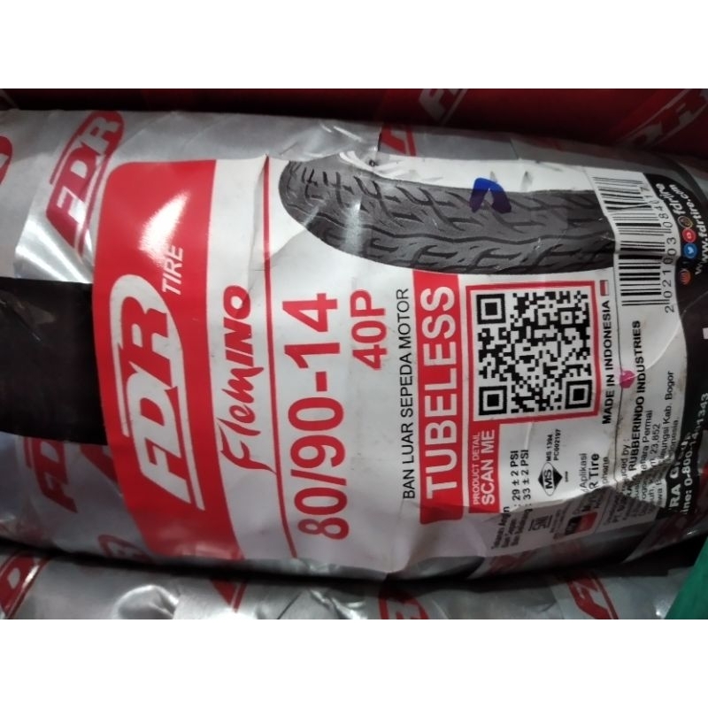 ban fdr tubeless flemino 80/90-14