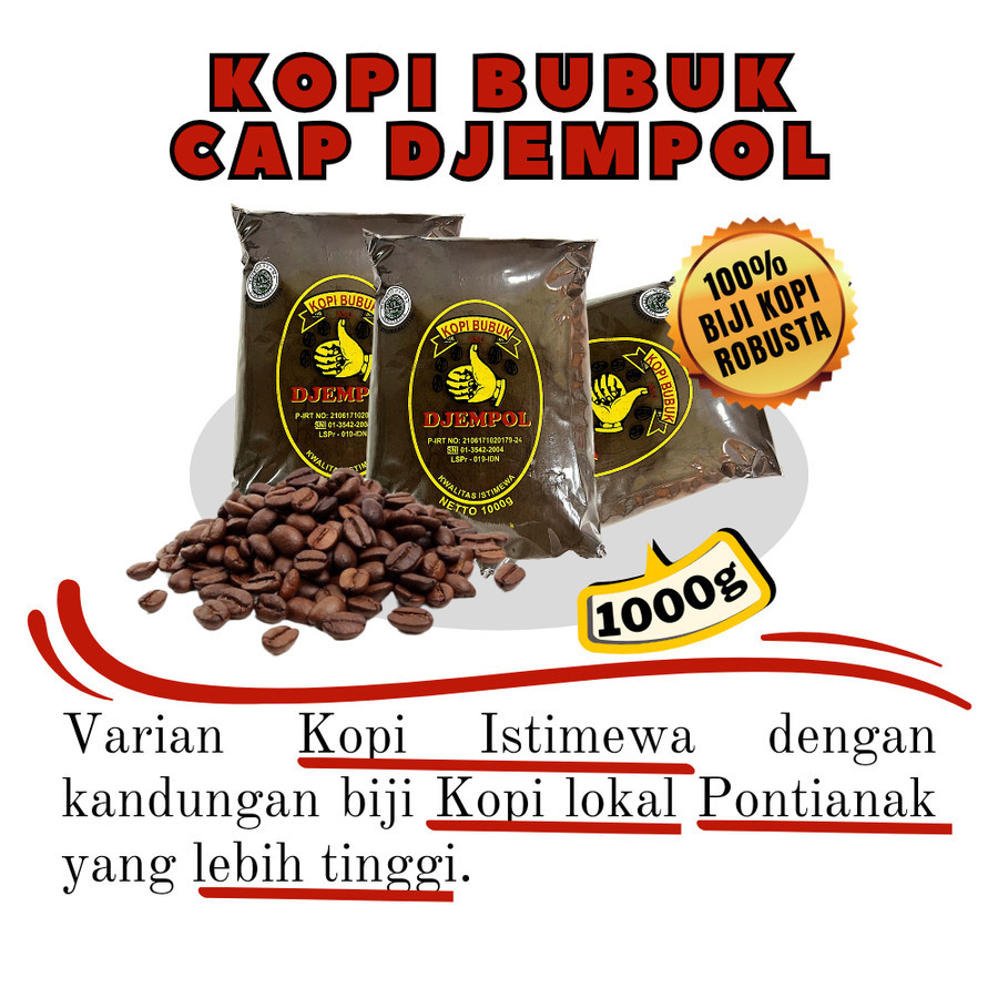 

Kopi Bubuk Djempol Istimewa 1000g