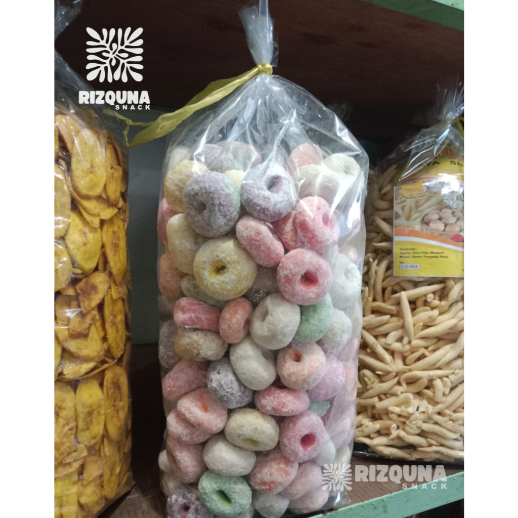 

Gabus Donat 500gram Donat Pong Donat Pelangi Ladu Donat Warna Warni Kue Kering Donat Gabus Snack