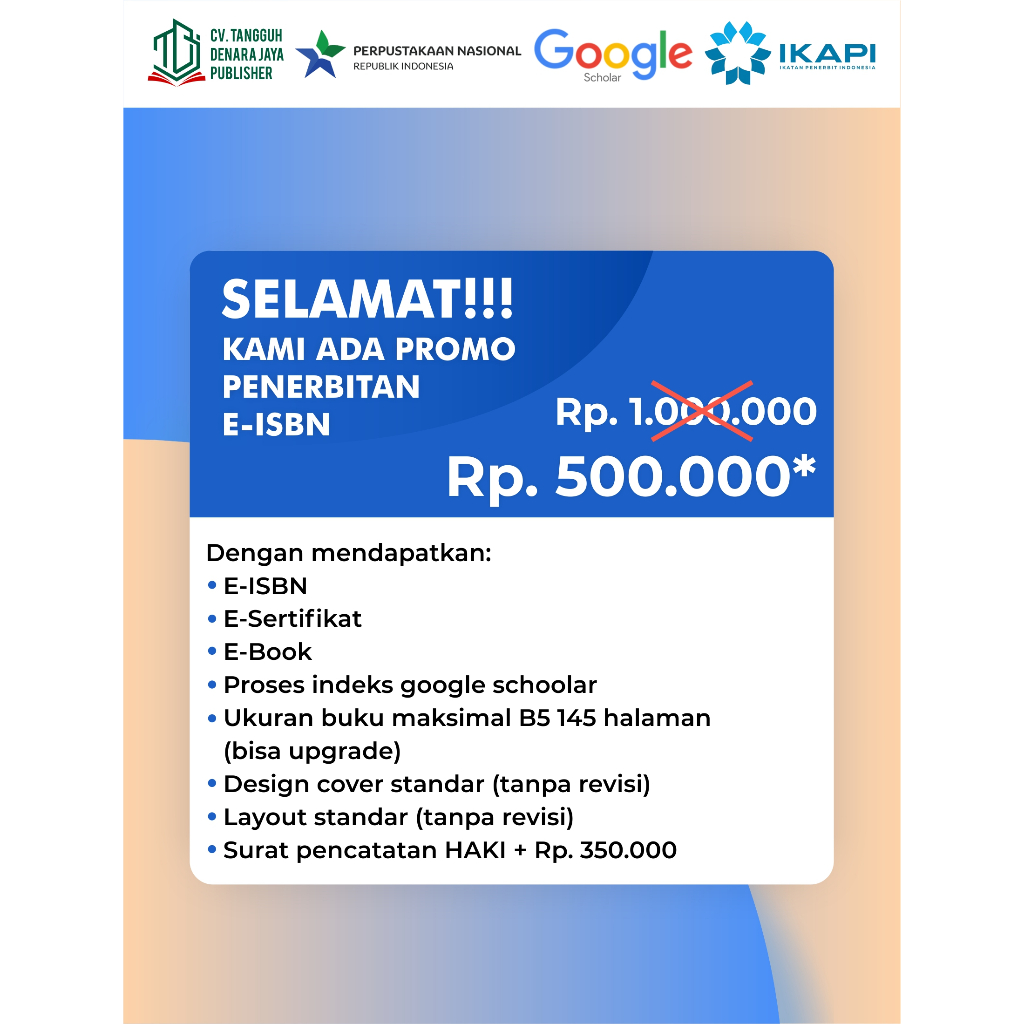 PAKET PENERBITAN BUKU E ISBN