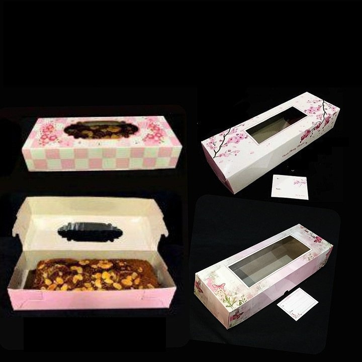 

(10 Pcs) Box Brownies Pie Kotak Cookies Kuker Dus Lapis Legit Kemasan Cake Free Card Size 31x11x6 Cm