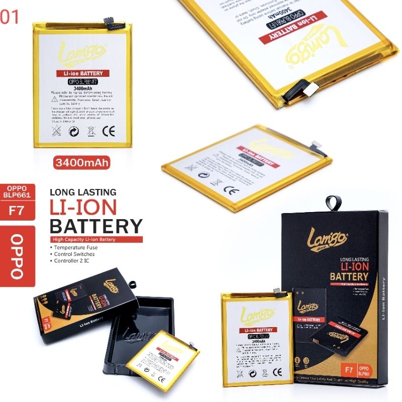 BATERAI LAMIGO BLP 661/F7 DOUBLE POWER DUAL IC oppo