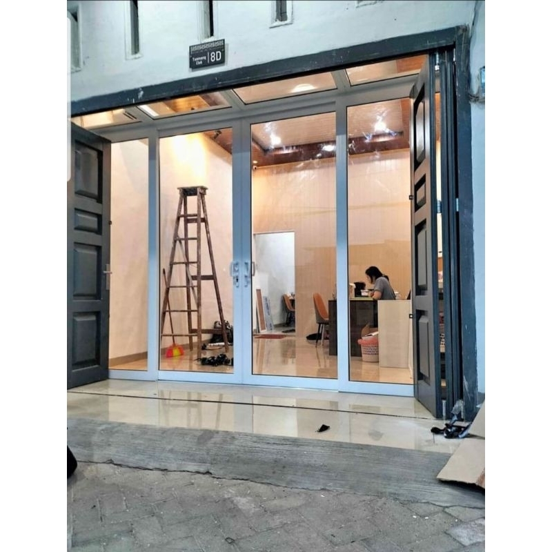 pintu kaca ruko alumunium/pintu kaca sliding