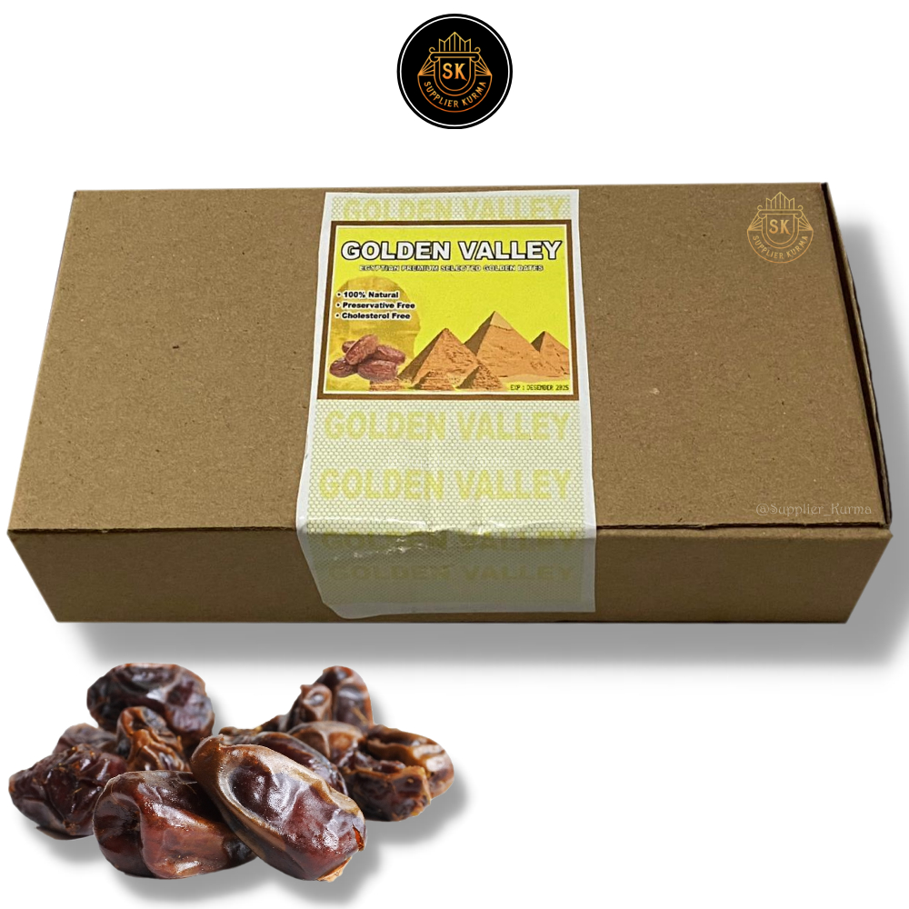 

KURMA MESIR [1KG] /Kurma Golden Valley [KEMASAN DUS COKLAT]